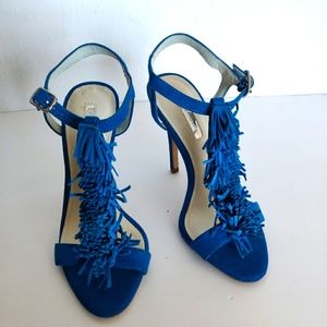 BCBGeneration Size 5.5 Blue Fringe/Tassel Heels
